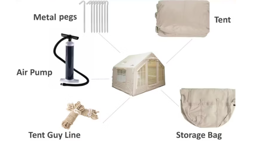 Tente de camping gonflable de luxe